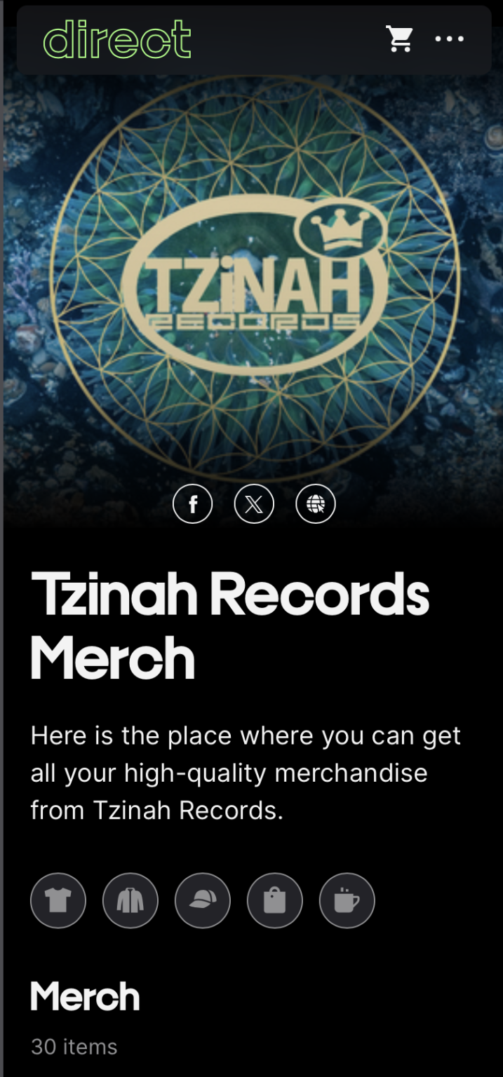 Our merch shop has a new app, check it out: direct.app/tzinah