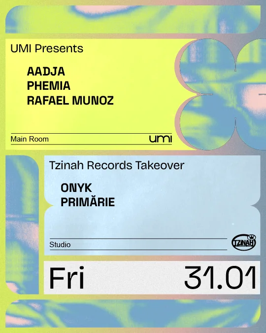 JAN 31: Tzinah Takeover at UMI Brussels